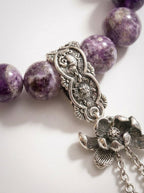 「Crape Myrtle Protection」Lepidolite & Amethyst Bracelet