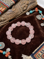 「Love Peach」Natural Rose Quartz "Attract Love" Bracelet