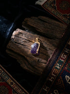 Liu Jin Raw Stone Natural Crystal Raw Stone Edged Pendant Necklace