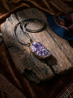 Purple Crystal Secret Realm Amethyst Cluster Pendant Necklace