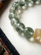 「Emerald Hidden Spirit」 Green Crystal & Citrine Bracelet