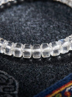 「Five Elements Qi · Metal」White Crystal Tablet Bead Bracelet