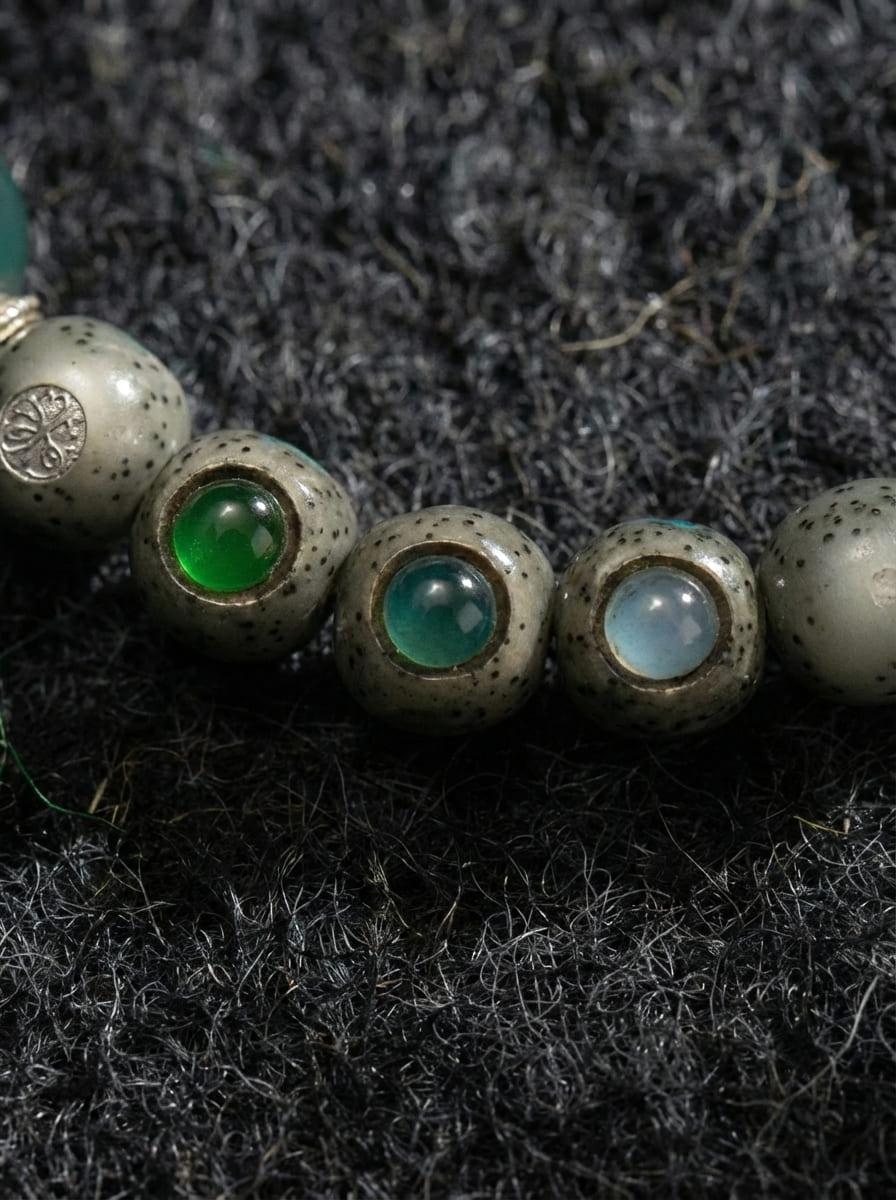 「Jadeite Gradient Ice」Star Moon Bodhi Jade Bracelet
