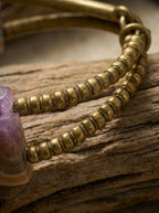 「Holy Mountain」Purple Agate Ethnic Bracelet