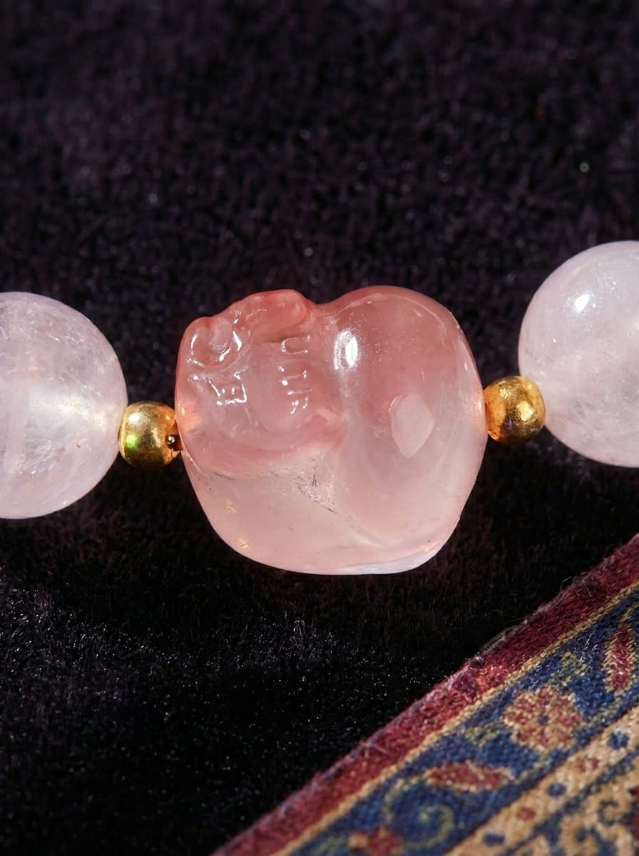 Fen Rui Pi Xiu Rose Quartz Pi Xiu Bracelet