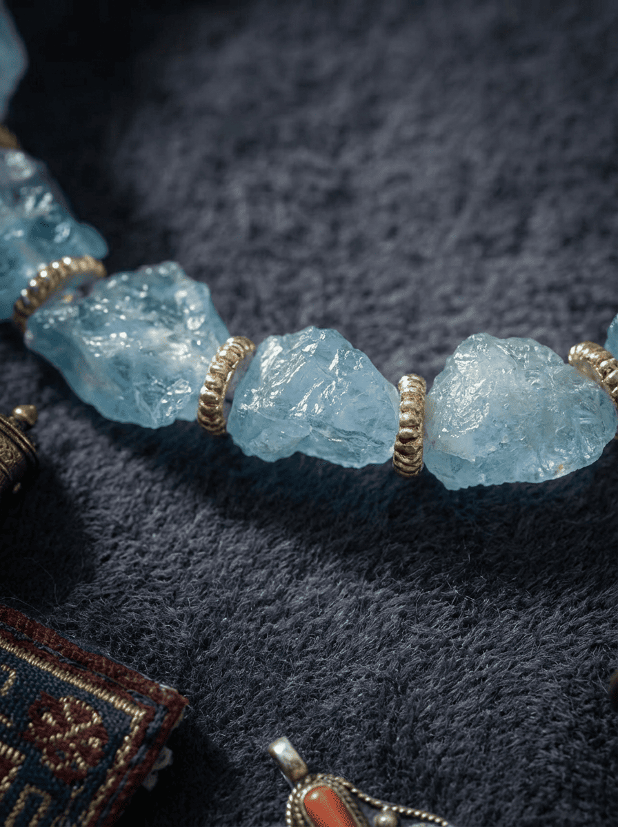 「Wandering Waves」 Aquamarine Bracelet