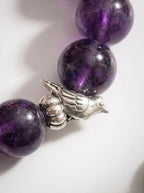 「Crape Myrtle Protection」Lepidolite & Amethyst Bracelet