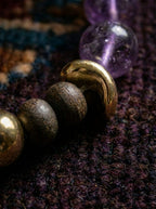 「Dark Night Telepathy」 Amethyst & Agarwood Bracelet