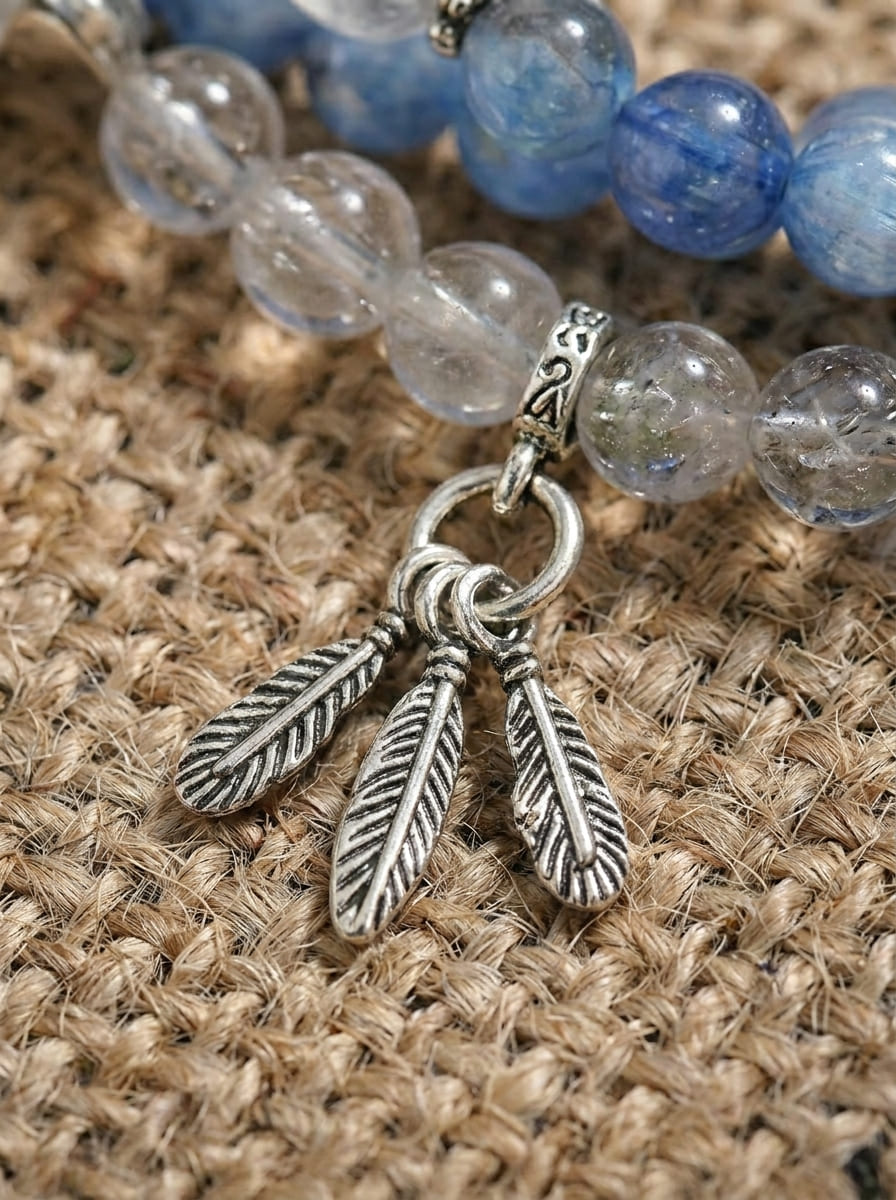 Spiritual Feather Blue Crystal · Gemstone & Crystal Multi-Gem Bracelet