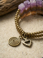 「Holy Mountain」Purple Agate Ethnic Bracelet
