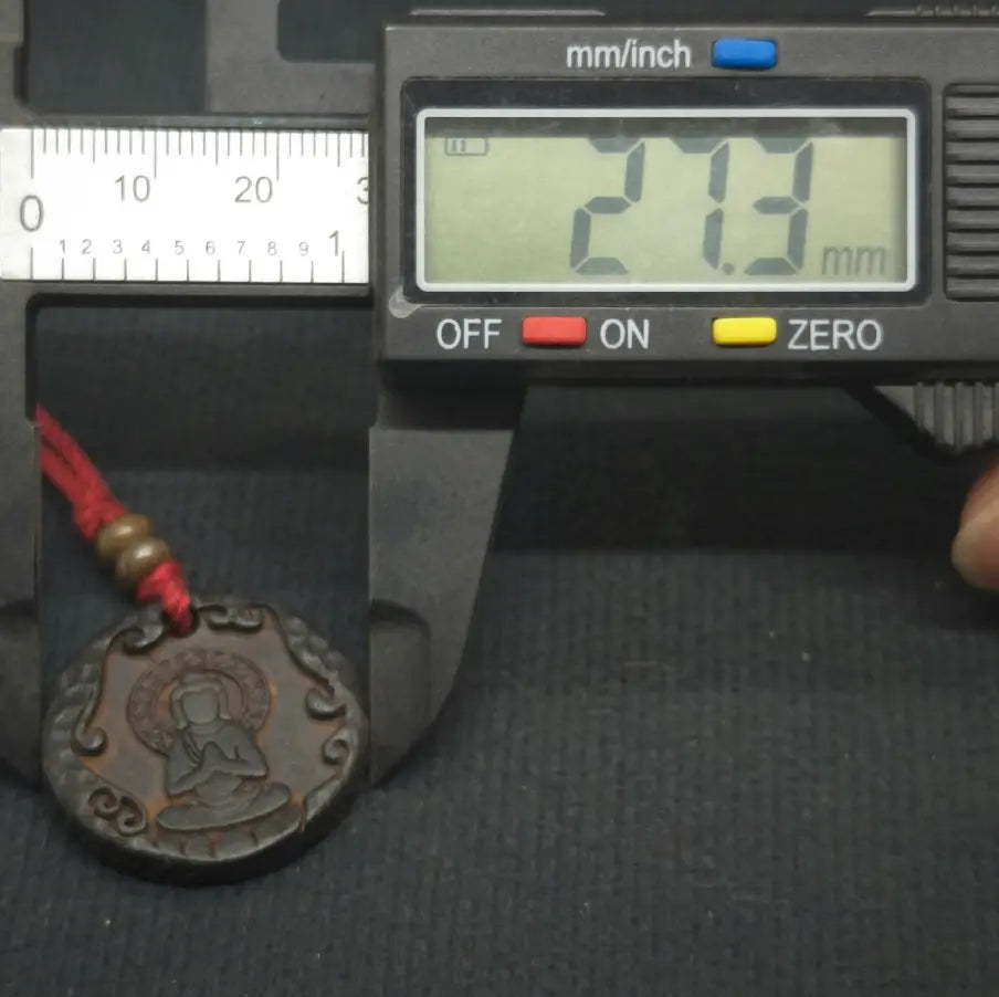 Tibetan Cold Iron Formless Buddha & Ten Symbols of Freedom Cold Iron Amulet