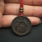 Tibetan Cold Iron Formless Buddha & Ten Symbols of Freedom Cold Iron Amulet