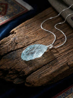 Original Irregular Aquamarine Clavicle Necklace | S925 Sterling Silver Niche High-End Unisex Necklace