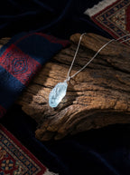 Original Irregular Aquamarine Clavicle Necklace | S925 Sterling Silver Niche High-End Unisex Necklace