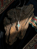 Original Planet Ring Design | Natural White Opal Sterling Silver Wrapped Necklace Unique Niche Choker