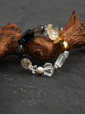 Ink Charm Crystal Heart · Crystal & Rutilated Quartz Bracelet