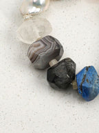 Spiritual Amber Zen Heart · Lapis Lazuli & Crystal Multi-Gem Bracelet