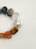 Spiritual Amber Zen Heart · Lapis Lazuli & Crystal Multi-Gem Bracelet