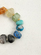 Spiritual Amber Zen Heart · Lapis Lazuli & Crystal Multi-Gem Bracelet