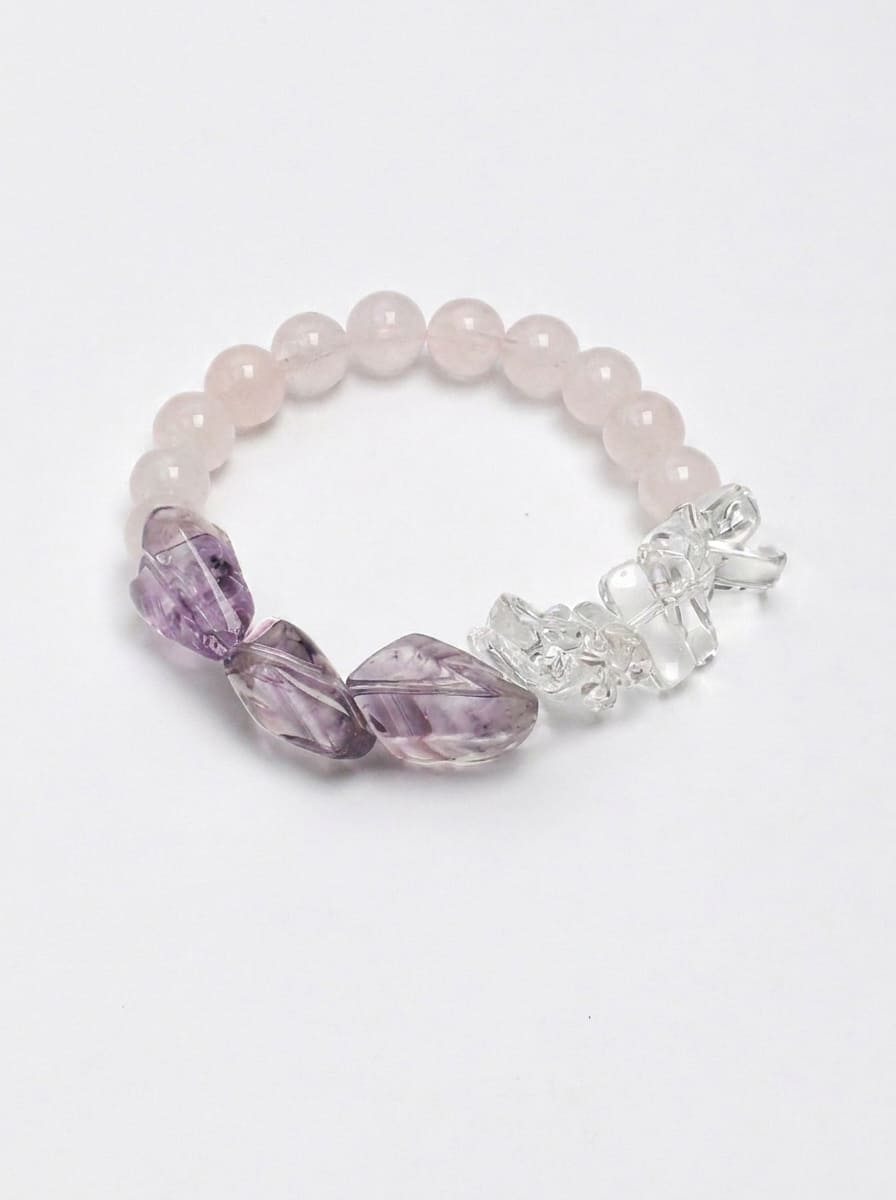 Heart's Return · Amethyst & Rose Quartz Bracelet