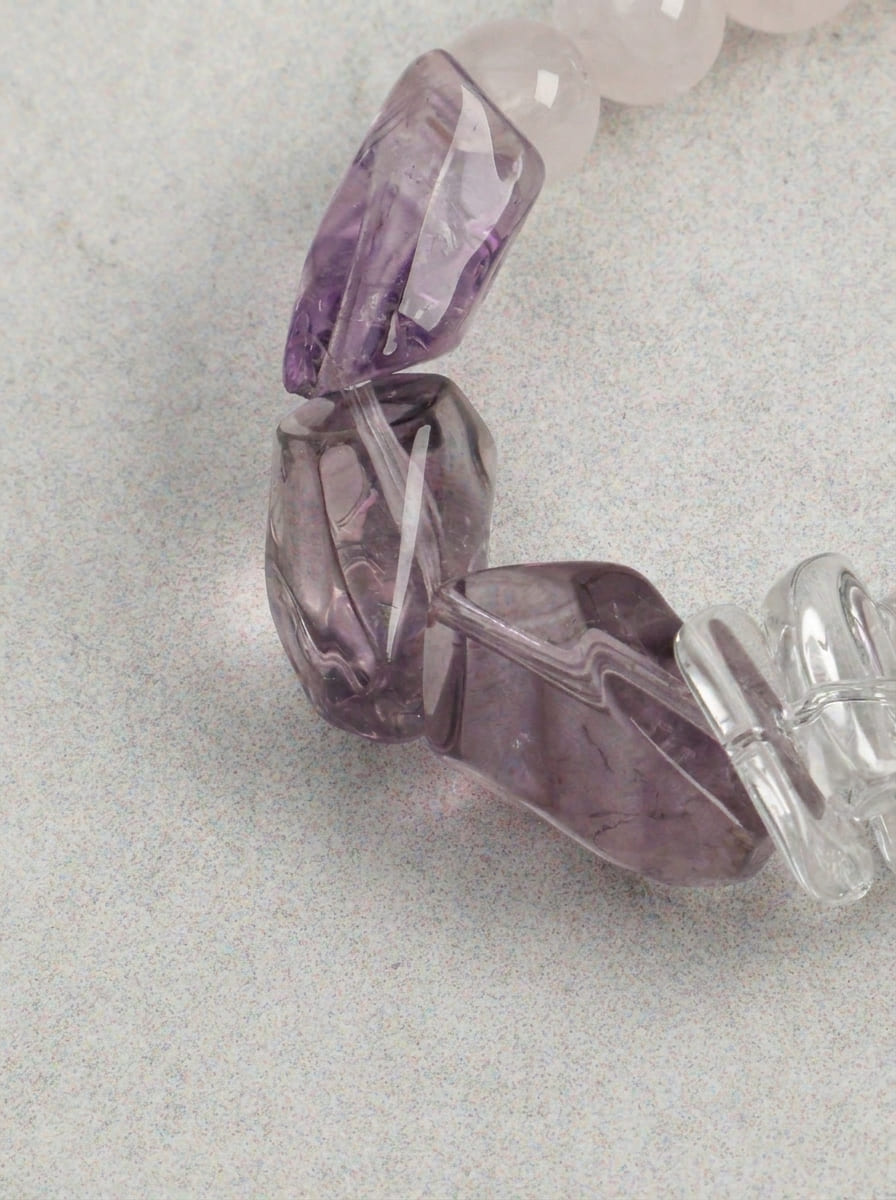 Heart's Return · Amethyst & Rose Quartz Bracelet