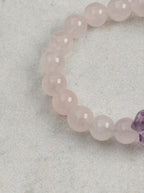 Heart's Return · Amethyst & Rose Quartz Bracelet