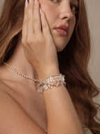 Crystal Grey Purification · Pearl & Crystal Bracelet