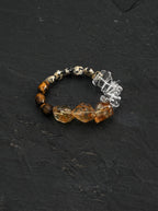 「Golden Amber Wisdom」Tiger’s Eye & Crystal Bracelet