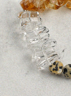 「Golden Amber Wisdom」Tiger’s Eye & Crystal Bracelet