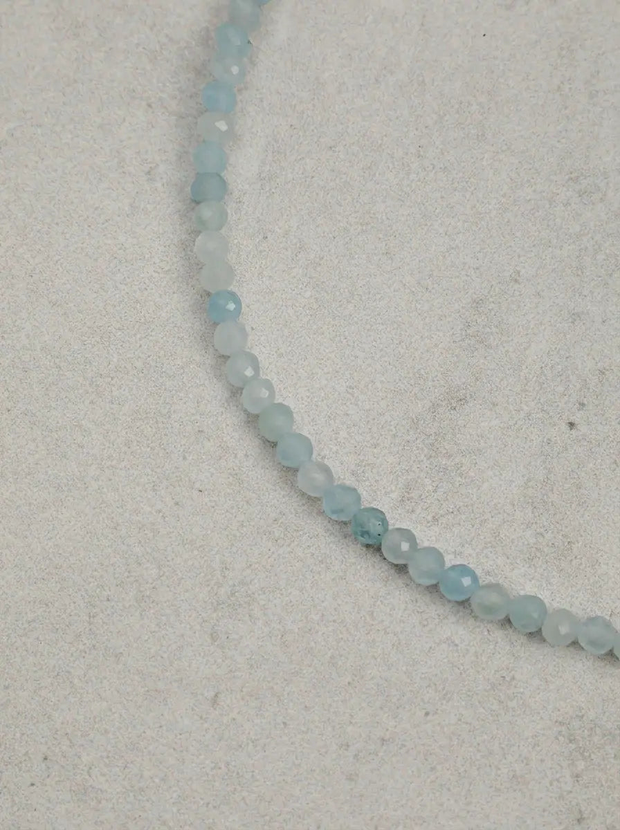 「Sunlit Isle Silver Song」 Lapis Lazuli & Aquamarine Bracelet
