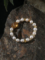 「Amber Light Detachment」Pearl & Citrine Bracelet