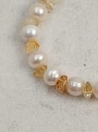 「Amber Light Detachment」Pearl & Citrine Bracelet