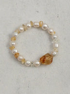 「Amber Light Detachment」Pearl & Citrine Bracelet