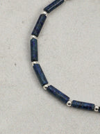「Lapis Radiance Contemplation」 Lapis Lazuli, Pearl & Black Tourmaline Bracelet