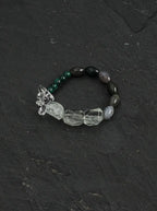 「Verdant Boundary」 Green Crystal & Agate Bracelet