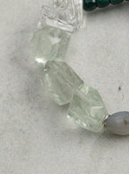 「Verdant Boundary」 Green Crystal & Agate Bracelet