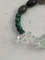 「Verdant Boundary」 Green Crystal & Agate Bracelet