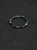 「Pine & Amber Glow」 Turquoise & Tiger’s Eye Bracelet