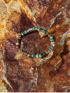 「Pine & Amber Glow」 Turquoise & Tiger’s Eye Bracelet