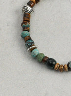 「Pine & Amber Glow」 Turquoise & Tiger’s Eye Bracelet