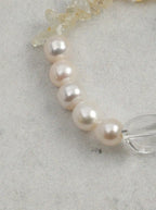 「Crystal Moon Patience」 Clear Crystal & Pearl Bracelet