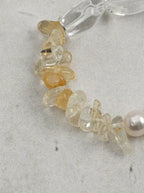 「Crystal Moon Patience」 Clear Crystal & Pearl Bracelet