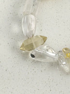 「Sunlit Radiance 」 Clear Crystal & Pearl Bracelet
