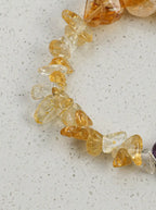 「All Creation」 Citrine, Amethyst & Baroque Pearl Bracelet