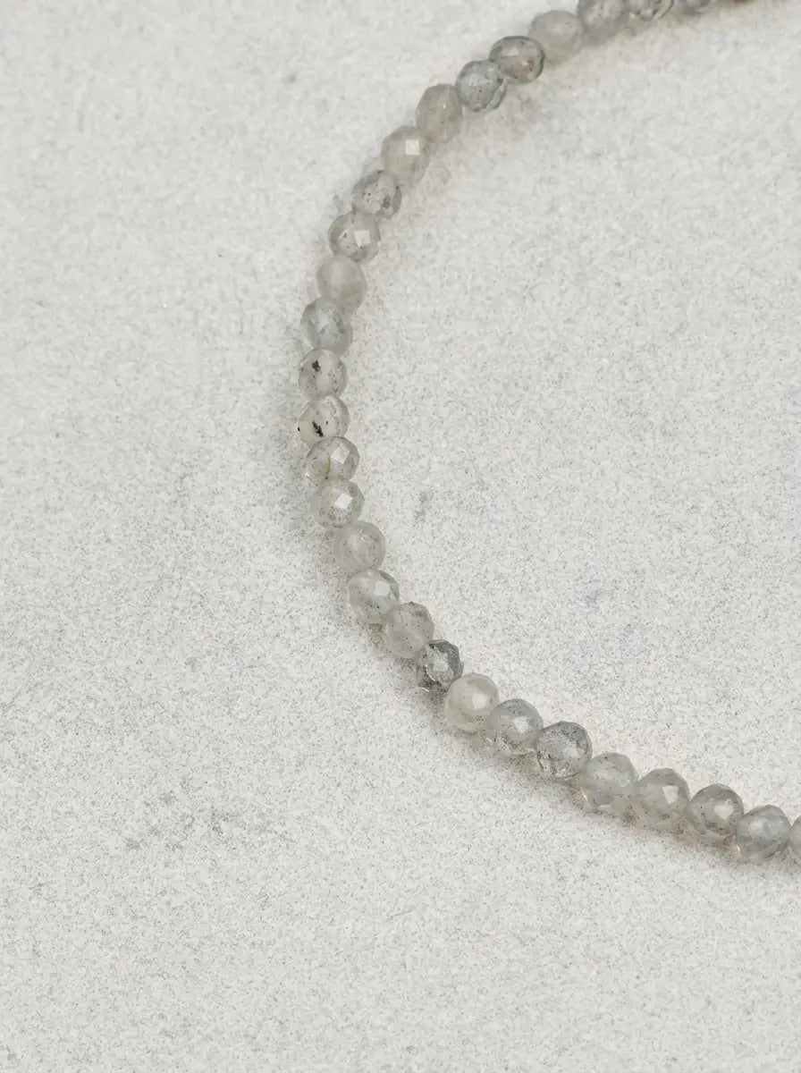 「Silver Warm Haze」 Pearl & Gemstone Bracelet