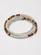 「Silver Warm Haze」 Pearl & Gemstone Bracelet