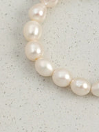 「Azure Mist Moon Glow」 Lazulite & Freshwater Pearl Bracelet