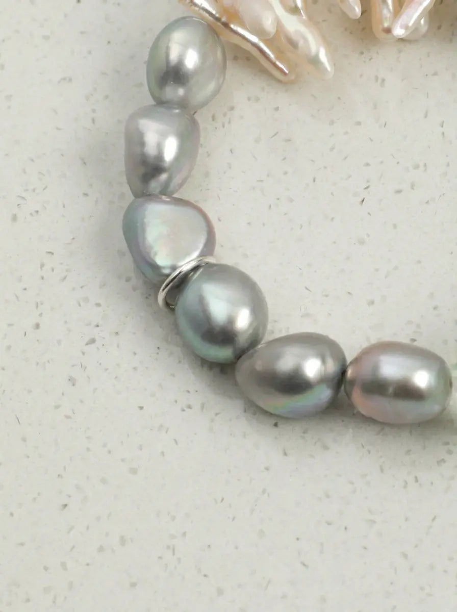 「Crystal Amber」 Green Crystal & Pearl Bracelet