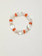 「Crystal Rosy Warmth」 Clear Crystal, Nanhong Agate & Freshwater Pearl Bracelet