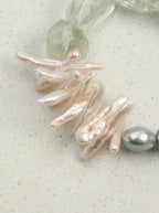 「Crystal Amber」 Green Crystal & Pearl Bracelet